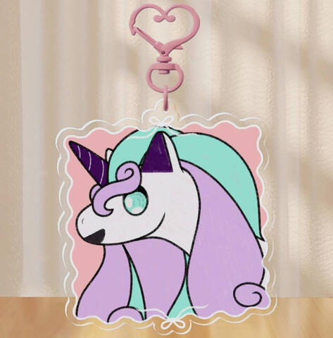 Galarian rapidash keychain